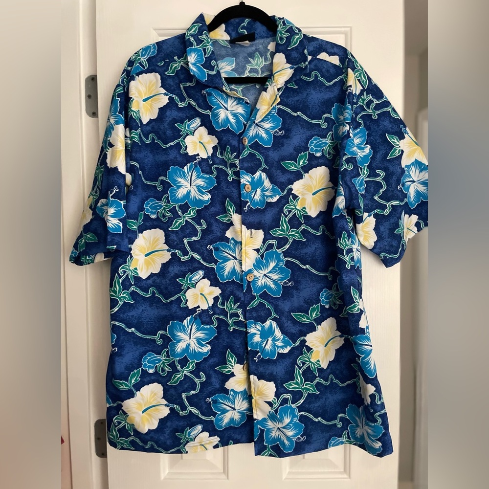 ODO Hawaiian Floral Button Down Shirt Men’s Size 2X
